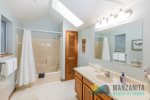 The natural light makes this bathroom ideal to get ready in